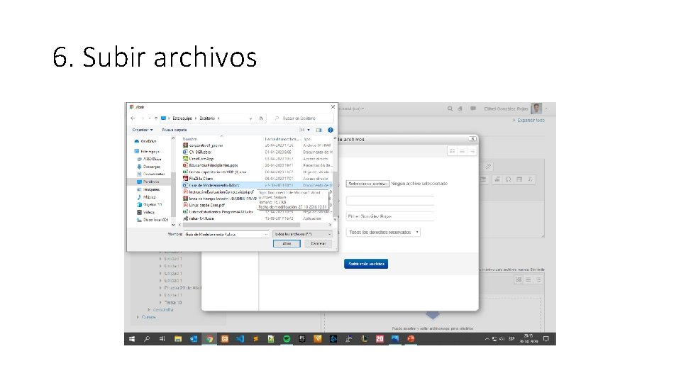 6. Subir archivos 