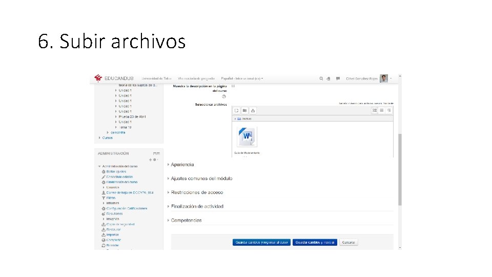 6. Subir archivos 