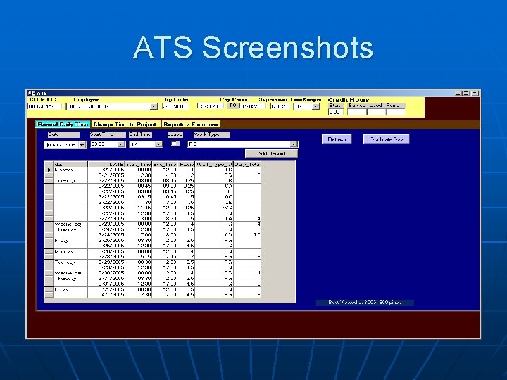 ATS Screenshots ATS Screenshots