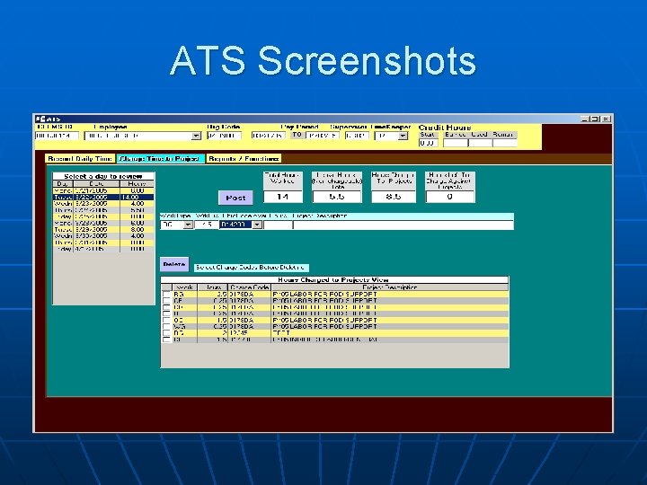 ATS Screenshots ATS Screenshots