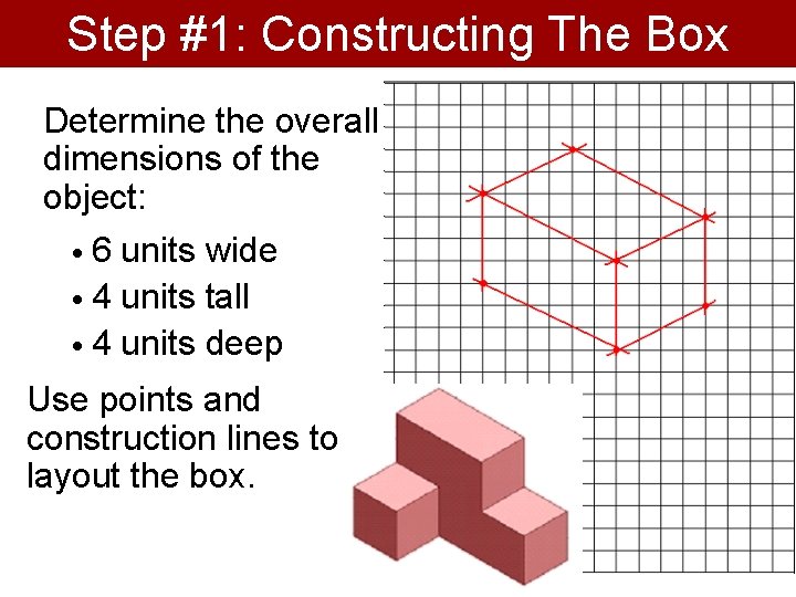 Step #1: Constructing The Box Determine the overall dimensions of the object: • 6