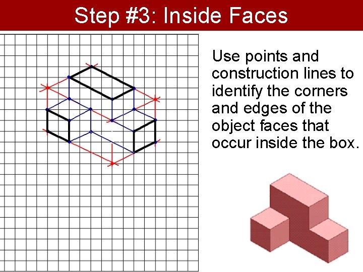 Step #3: Inside Faces Use points and construction lines to identify the corners and