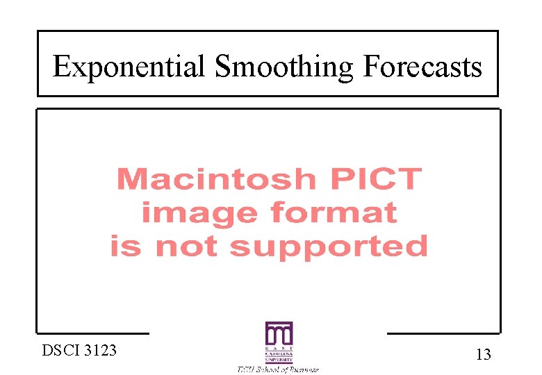 Exponential Smoothing Forecasts DSCI 3123 13 