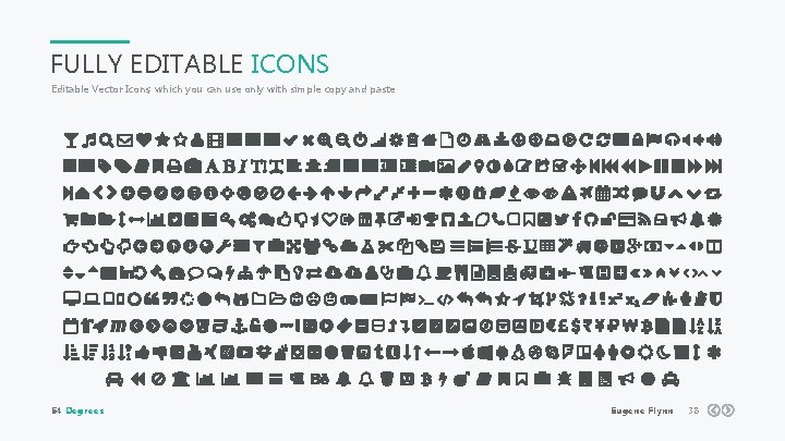 FULLY EDITABLE ICONS Editable Vector Icons, which you can use only with simple copy