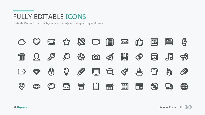 FULLY EDITABLE ICONS Editable Vector Icons, which you can use only with simple copy