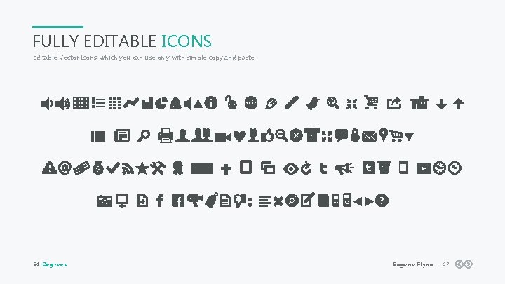 FULLY EDITABLE ICONS Editable Vector Icons, which you can use only with simple copy