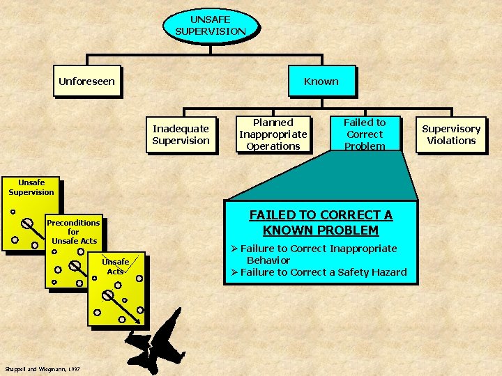 UNSAFE SUPERVISION Unforeseen Known Inadequate Supervision Planned Inappropriate Operations Failed to Correct Problem Unsafe