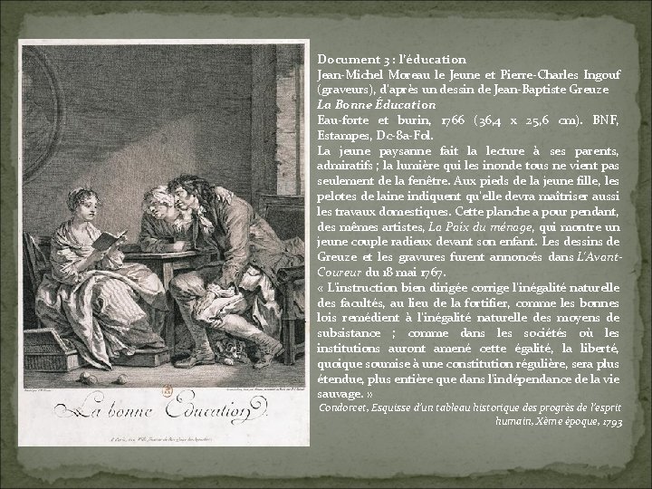 Document 3 : l’éducation Jean-Michel Moreau le Jeune et Pierre-Charles Ingouf (graveurs), d'après un