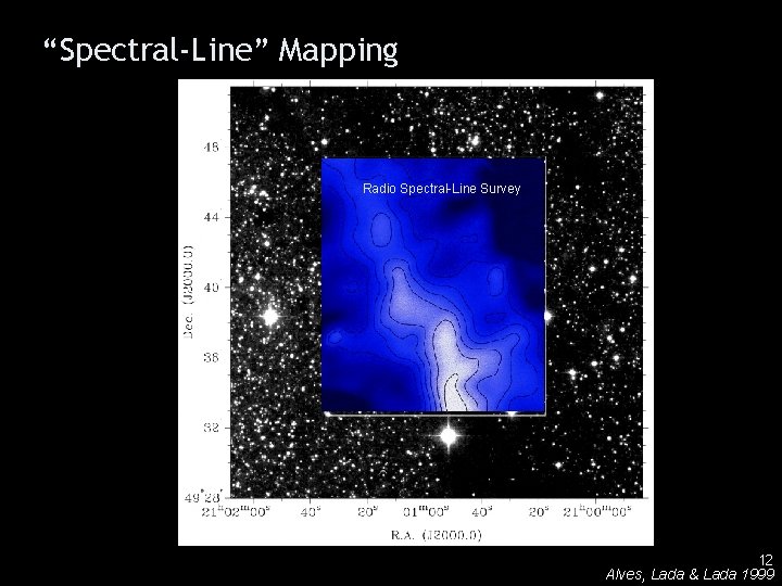 “Spectral-Line” Mapping Radio Spectral-Line Survey 12 Alves, Lada & Lada 1999 