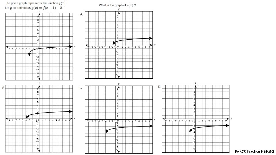 PARCC Practice F-BF. 3 -2 