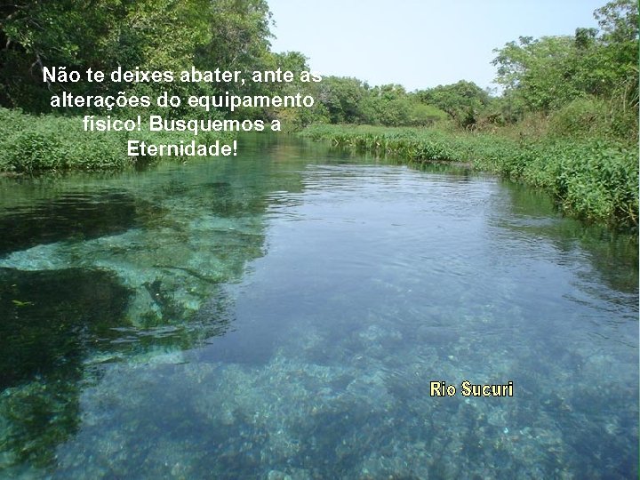 Não te deixes abater, ante as alterações do equipamento físico! Busquemos a Eternidade! 