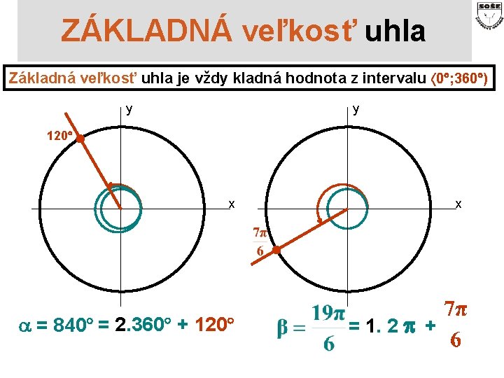 ZÁKLADNÁ veľkosť uhla Základná veľkosť uhla je vždy kladná hodnota z intervalu 0 ;