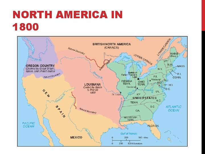 NORTH AMERICA IN 1800 