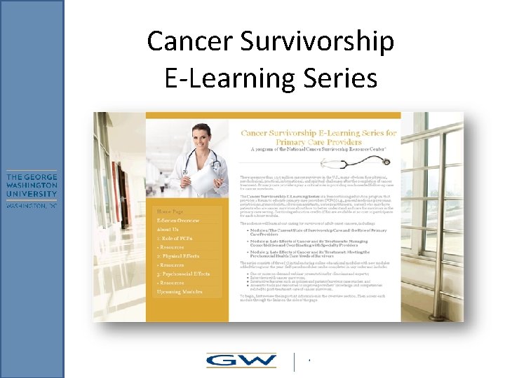 Cancer Survivorship E-Learning Series 