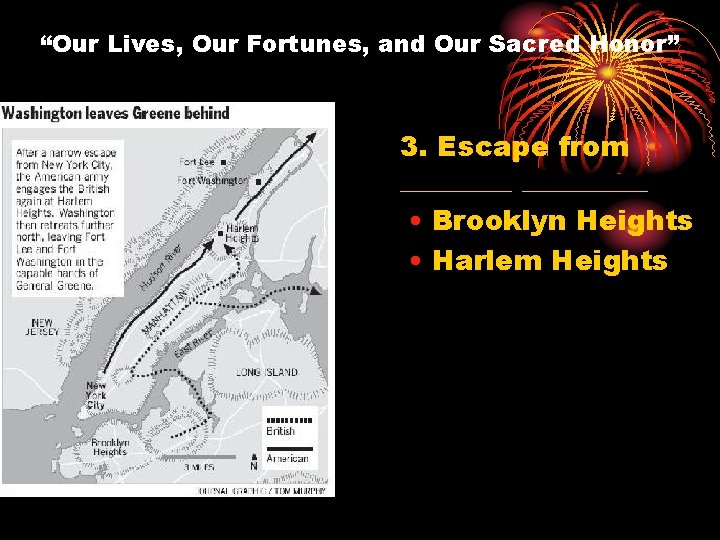 “Our Lives, Our Fortunes, and Our Sacred Honor” 3. Escape from _________ • Brooklyn