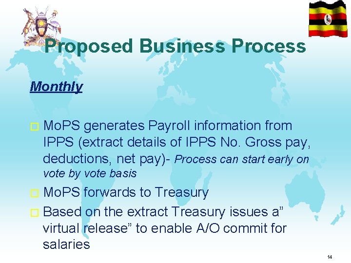 Proposed Business Process Monthly � Mo. PS generates Payroll information from IPPS (extract details