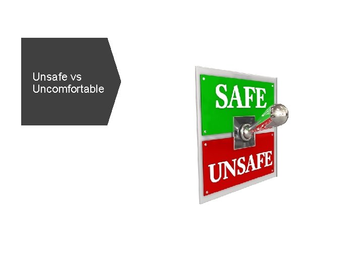 Unsafe vs Uncomfortable 