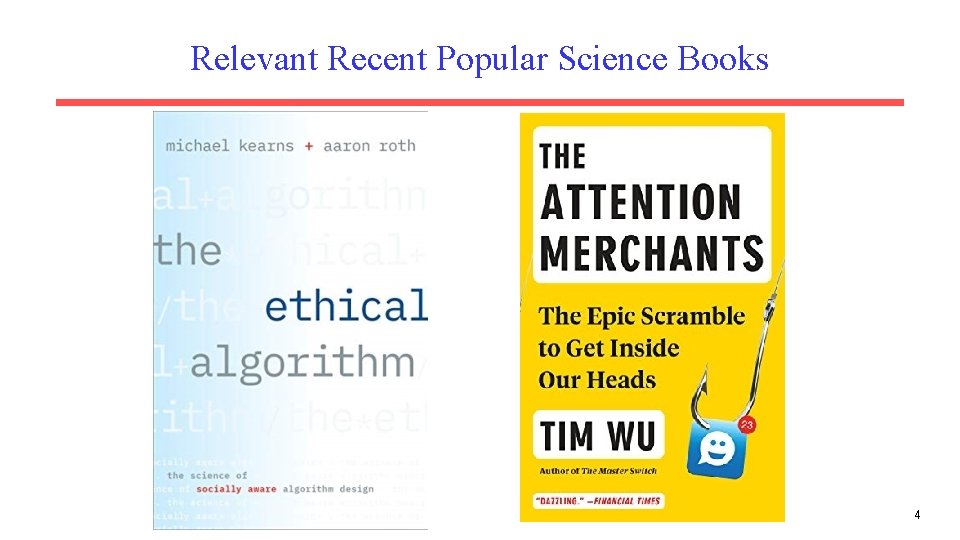 Relevant Recent Popular Science Books 4 