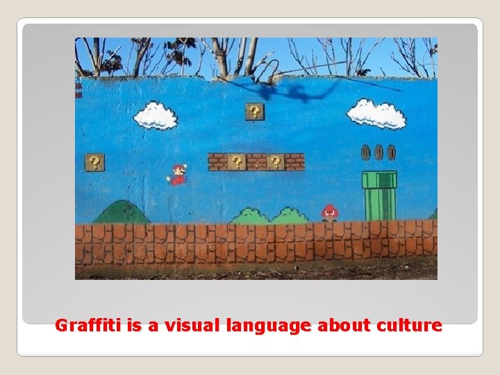 Graffiti is a visual language about culture 