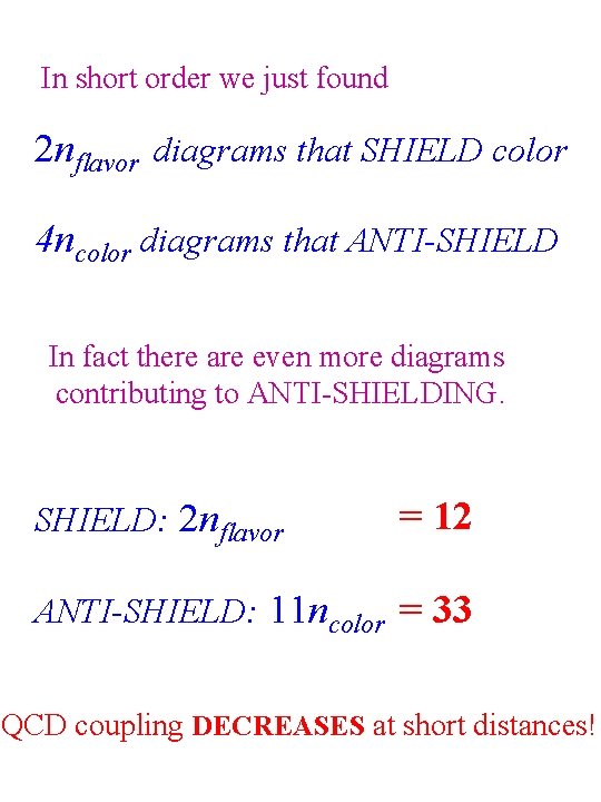 In short order we just found 2 nflavor diagrams that SHIELD color 4 ncolor In short order we just found 2 nflavor diagrams that SHIELD color 4 ncolor