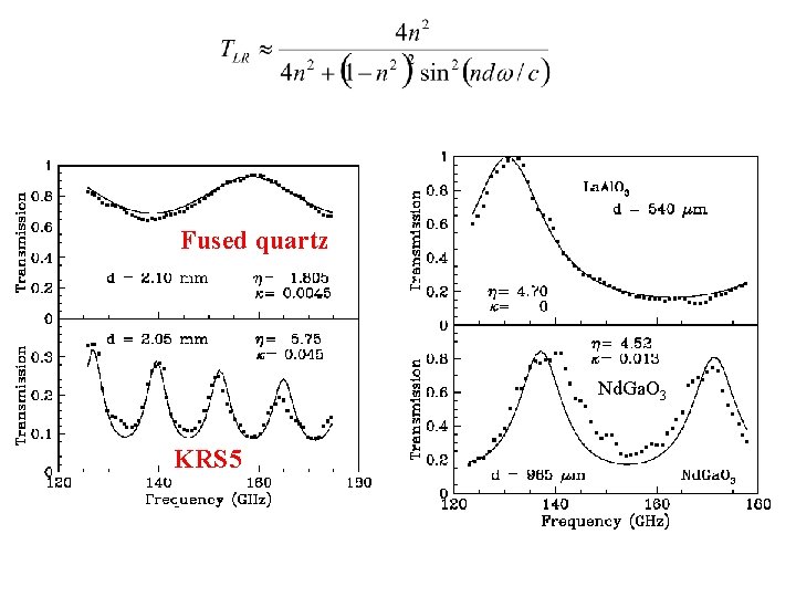 Fused quartz Nd. Ga. O 3 KRS 5 