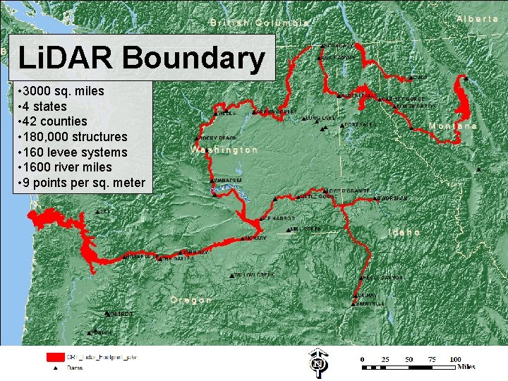 Li. DAR Boundary • 3000 sq. miles • 4 states • 42 counties •