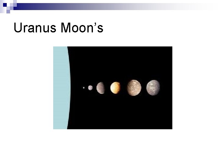 Uranus Moon’s 