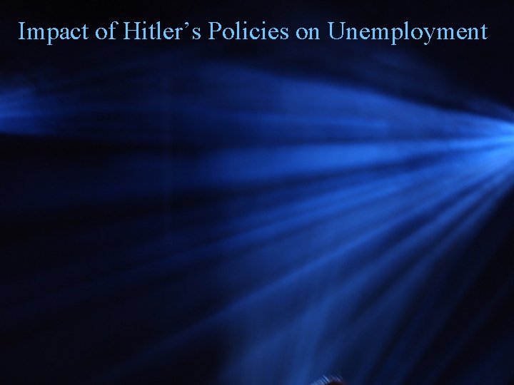 Impact of Hitler’s Policies on Unemployment 