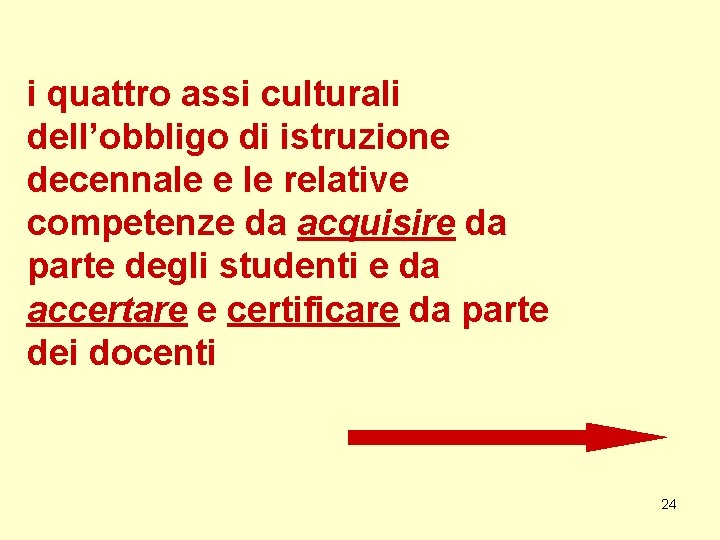 i quattro assi culturali dell’obbligo di istruzione decennale e le relative competenze da acquisire
