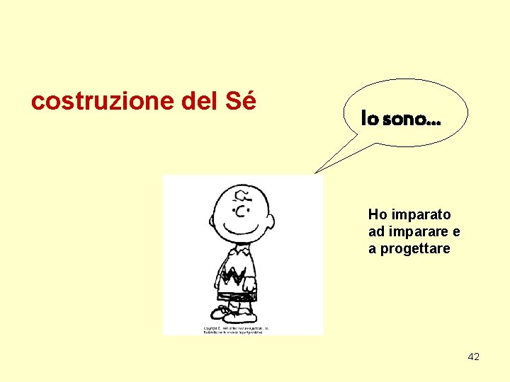 costruzione del Sé Io sono… Ho imparato ad imparare e a progettare 42 