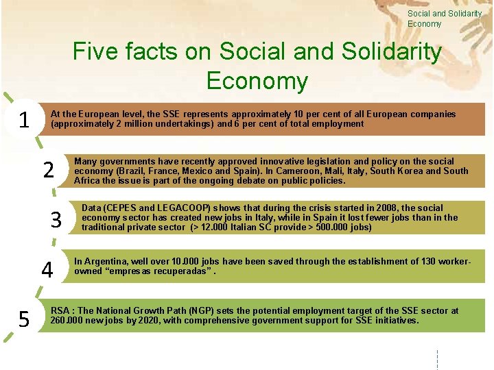 Social and Solidarity Economy Five facts on Social and Solidarity Economy 1 At the