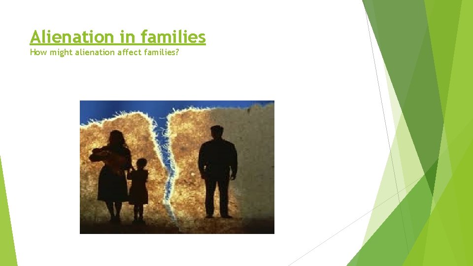 Alienation in families How might alienation affect families? 