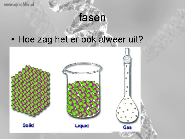 fasen • Hoe zag het er ook alweer uit? 