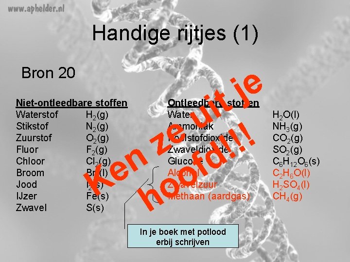 Handige rijtjes (1) Bron 20 e j t i u e ! ! z Handige rijtjes (1) Bron 20 e j t i u e ! ! z