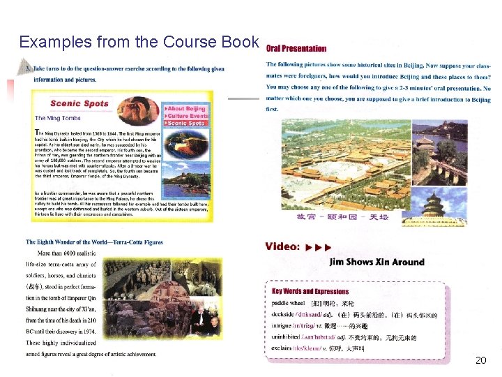 Examples from the Course Book 20 