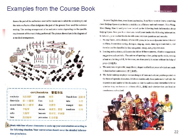 Examples from the Course Book 22 