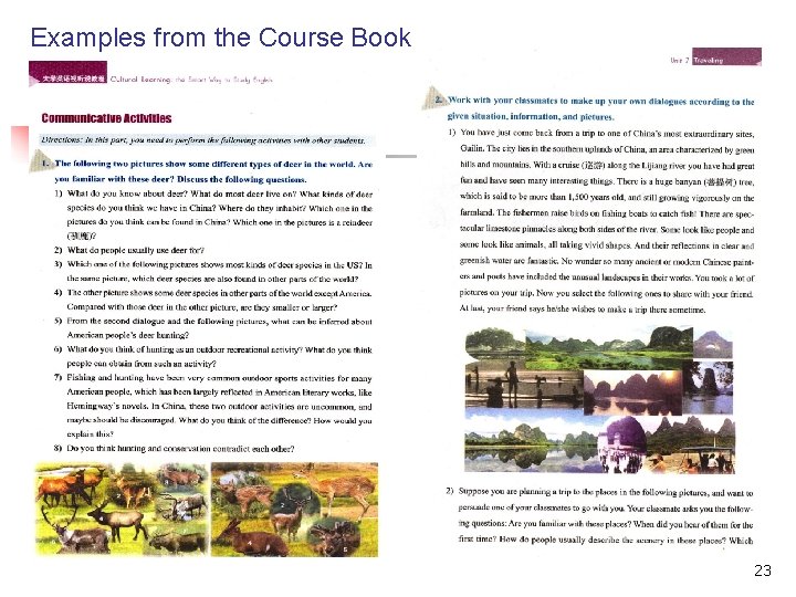 Examples from the Course Book 23 