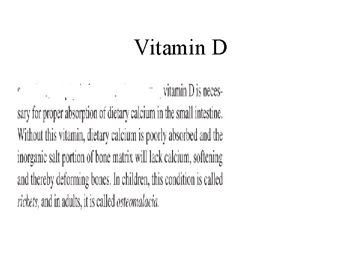 Vitamin D 