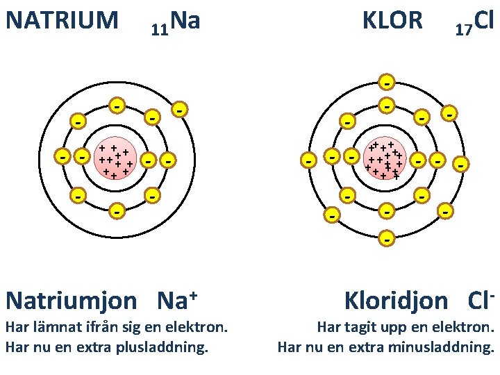 NATRIUM - - +++ + + ++ + - 11 Na - KLOR -
