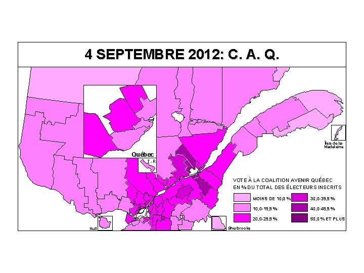 4 SEPTEMBRE 2012: C. A. Q. Îles-de-la. Madeleine Québec T. -R. VOTE À LA