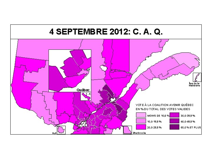 4 SEPTEMBRE 2012: C. A. Q. Îles-de-la. Madeleine Québec T. -R. VOTE À LA