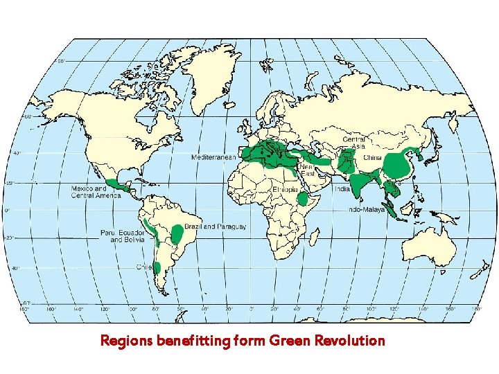 Regions benefitting form Green Revolution 