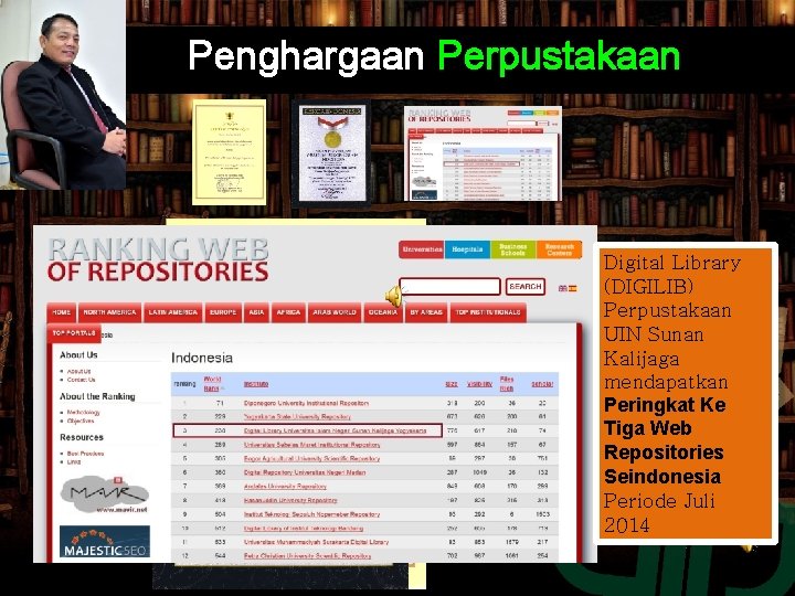 Penghargaan Perpustakaan Digital Library Perpustakaan (DIGILIB) Perpustakaan UIN Sunan Kalijaga mendapatkan Akreditasi A mendapatkan Penghargaan Perpustakaan Digital Library Perpustakaan (DIGILIB) Perpustakaan UIN Sunan Kalijaga mendapatkan Akreditasi A mendapatkan