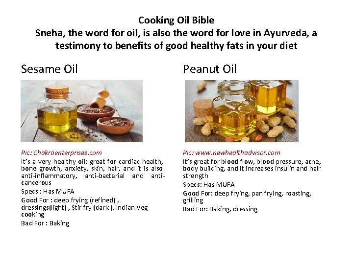 Cooking Oil Bible Sneha, the word for oil, is also the word for love