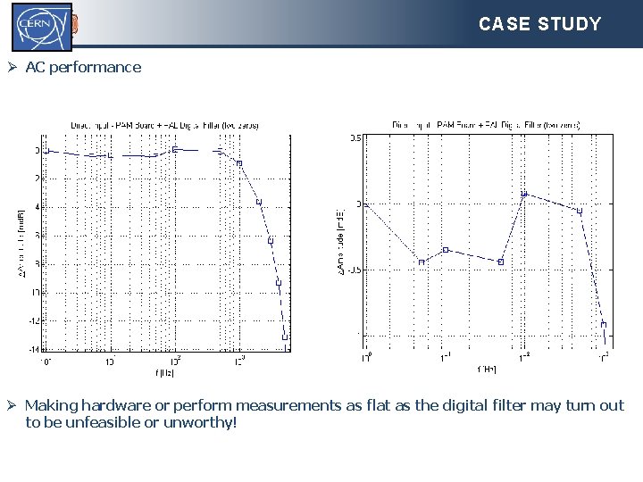 CASE STUDY Ø AC performance Ø Making hardware or perform measurements as flat as