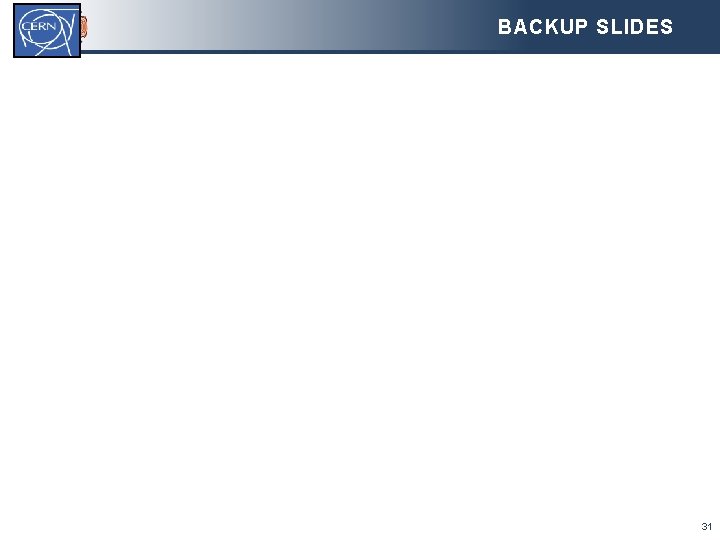 BACKUP SLIDES 31 