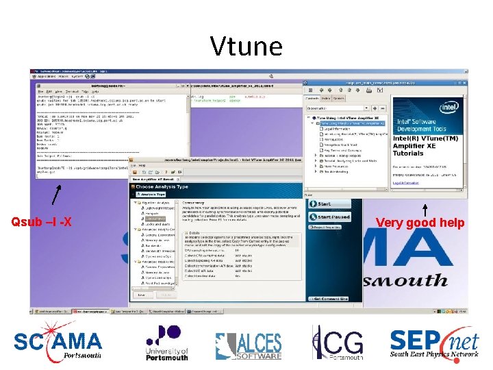 Vtune Qsub –I -X Very good help 