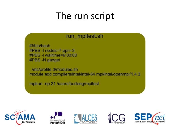 The run script 