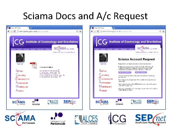 Sciama Docs and A/c Request 