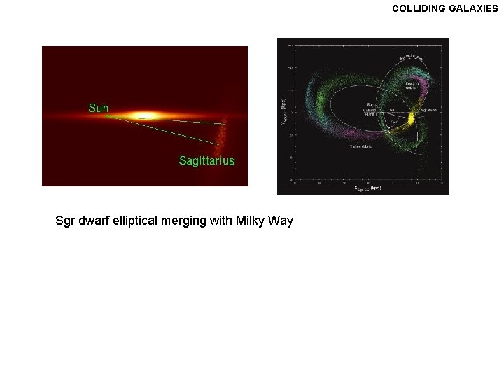 COLLIDING GALAXIES Sgr dwarf elliptical merging with Milky Way 